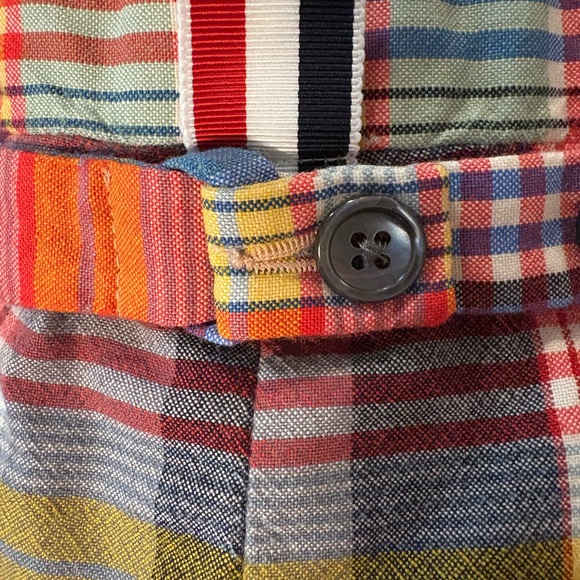 THOM BROWNE Funmix Madras Cotton Shorts size 1 - Picture 4 of 11